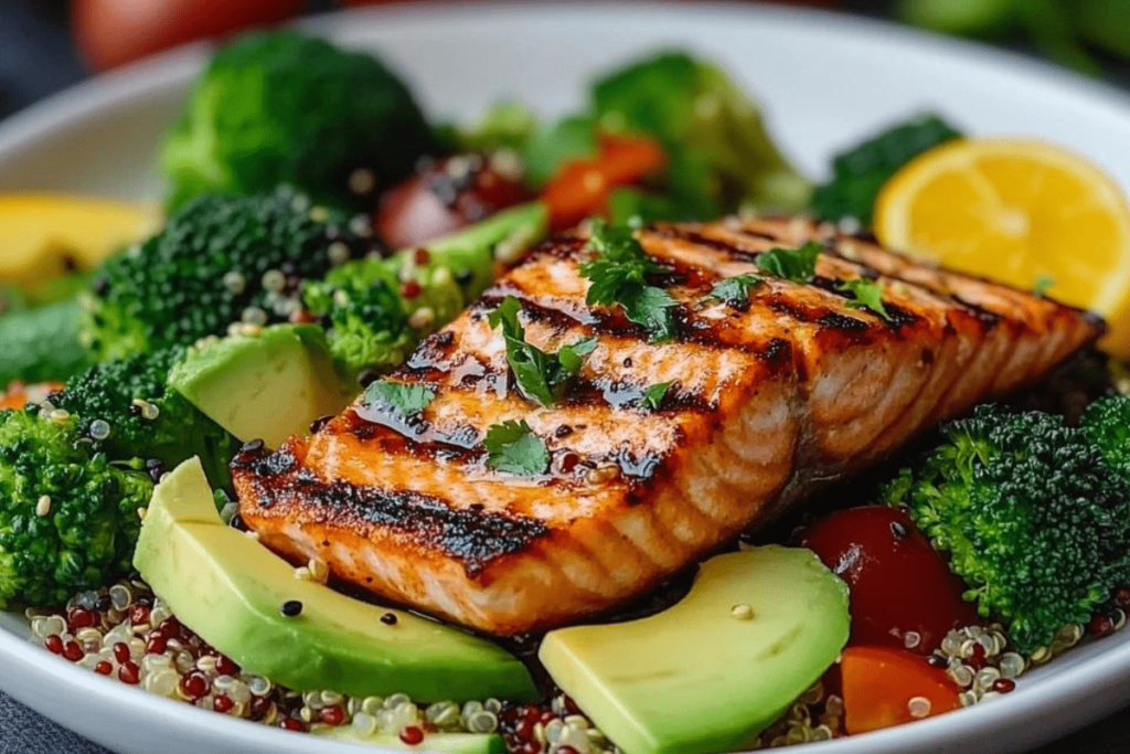 Grilled Salmon with Quinoa