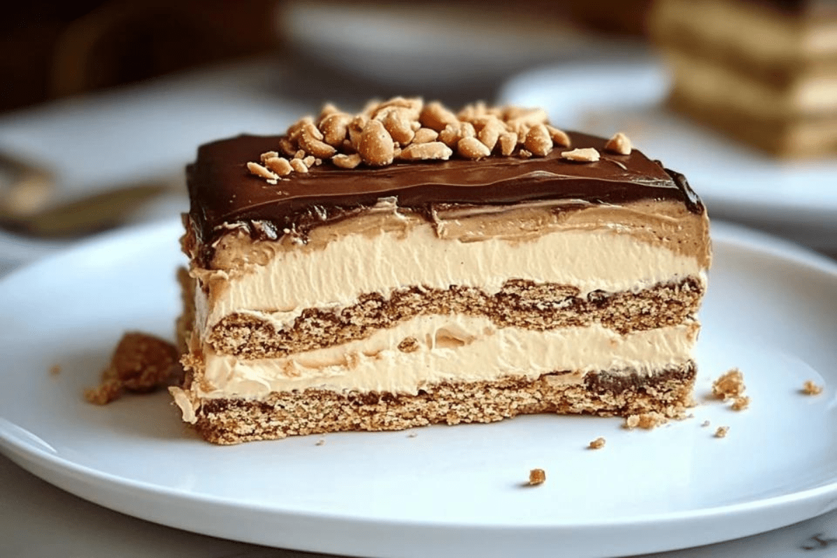 No-Bake Peanut Butter Éclair Cake