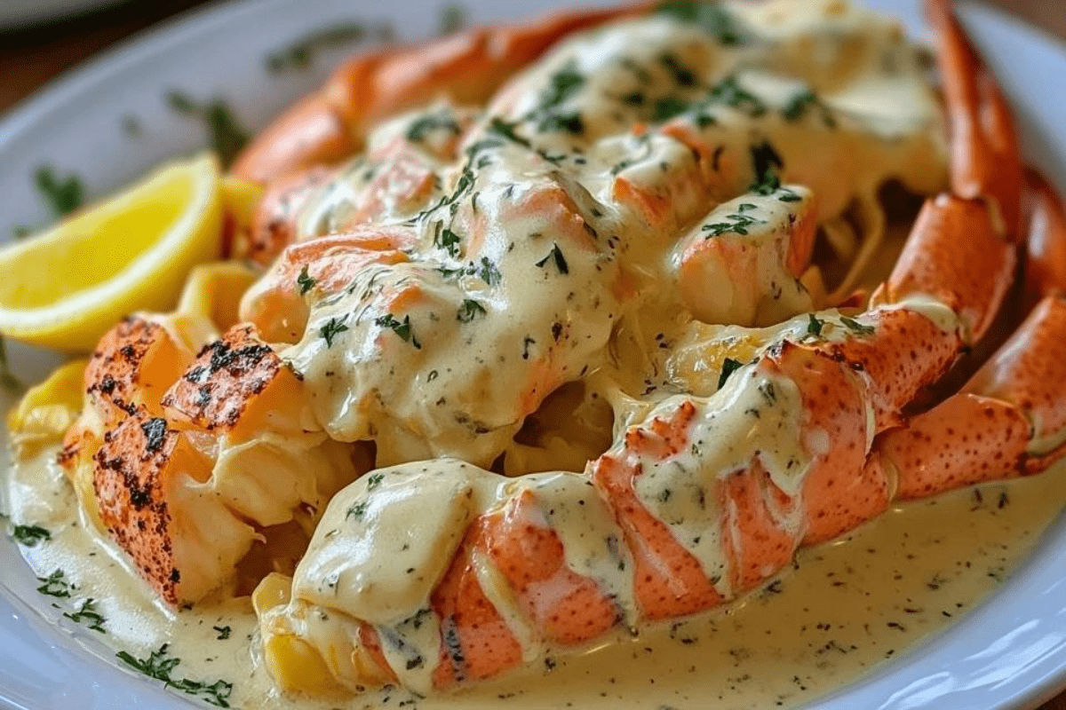 Cajun Lobster Crab Salmon Alfredo