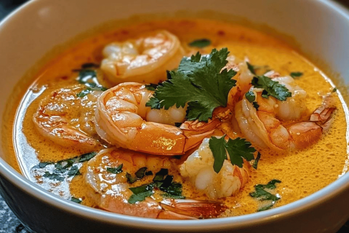 Spicy Coconut Shrimp Soup