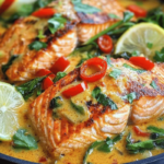 Thai-Inspired Coconut Curry Salmon – Easy 30-Minute One-Pan Recipe